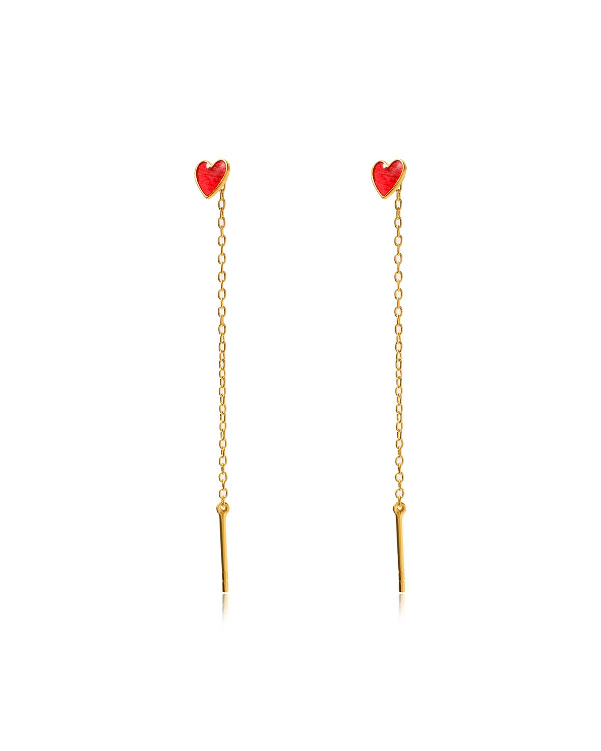 The ‘Juliet’ Heart Gold Earrings - Moon London