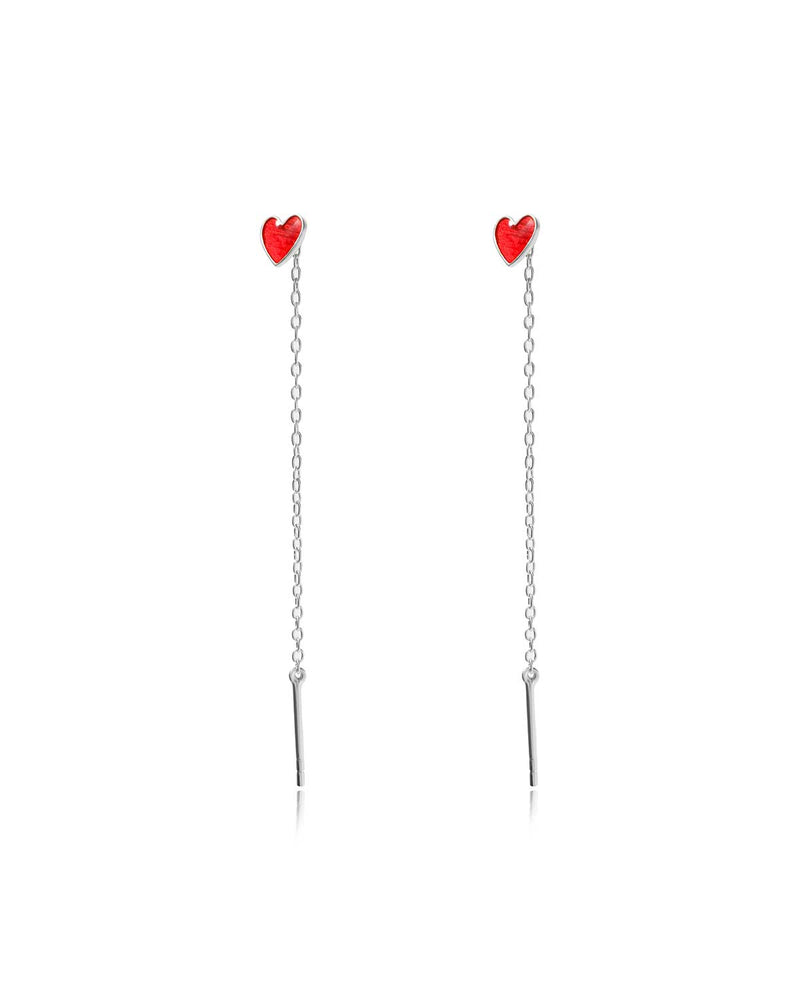 The ‘Juliet’ Heart Silver Earrings