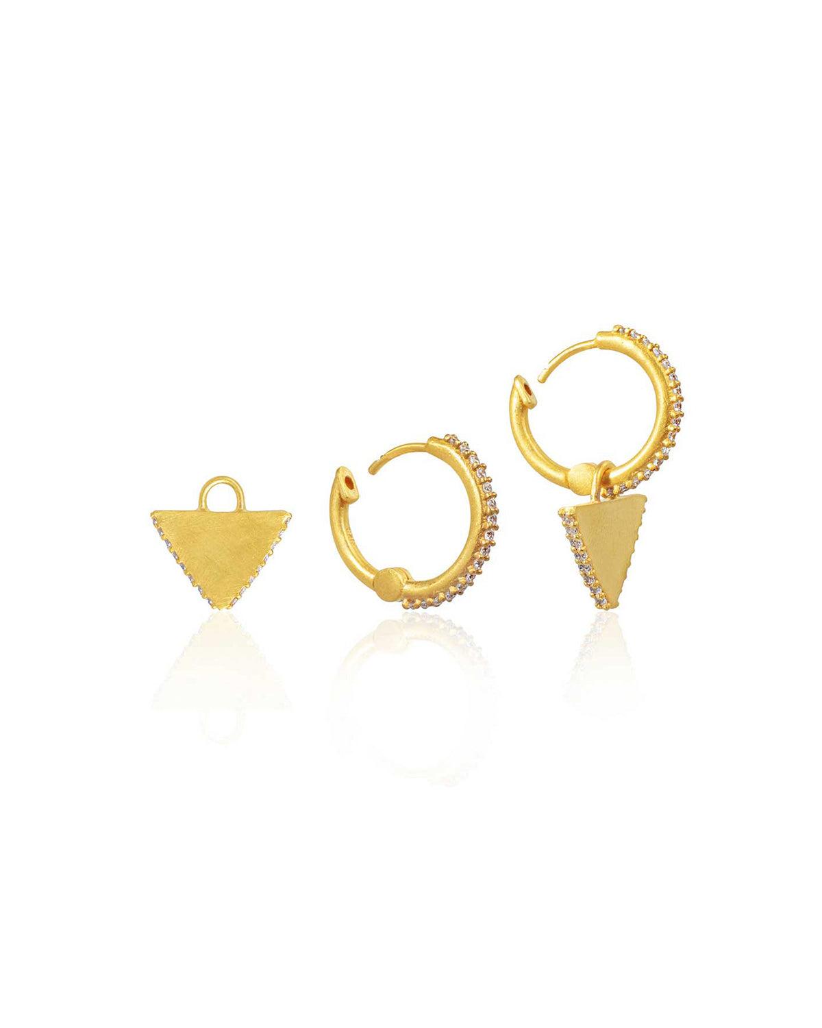 Infrequent Small Hoop Gold Earrings - Moon London