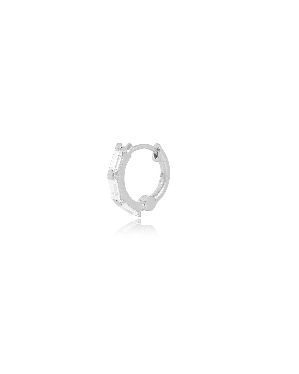 Comfortable sterling silver mini hoops perfect for everyday wear