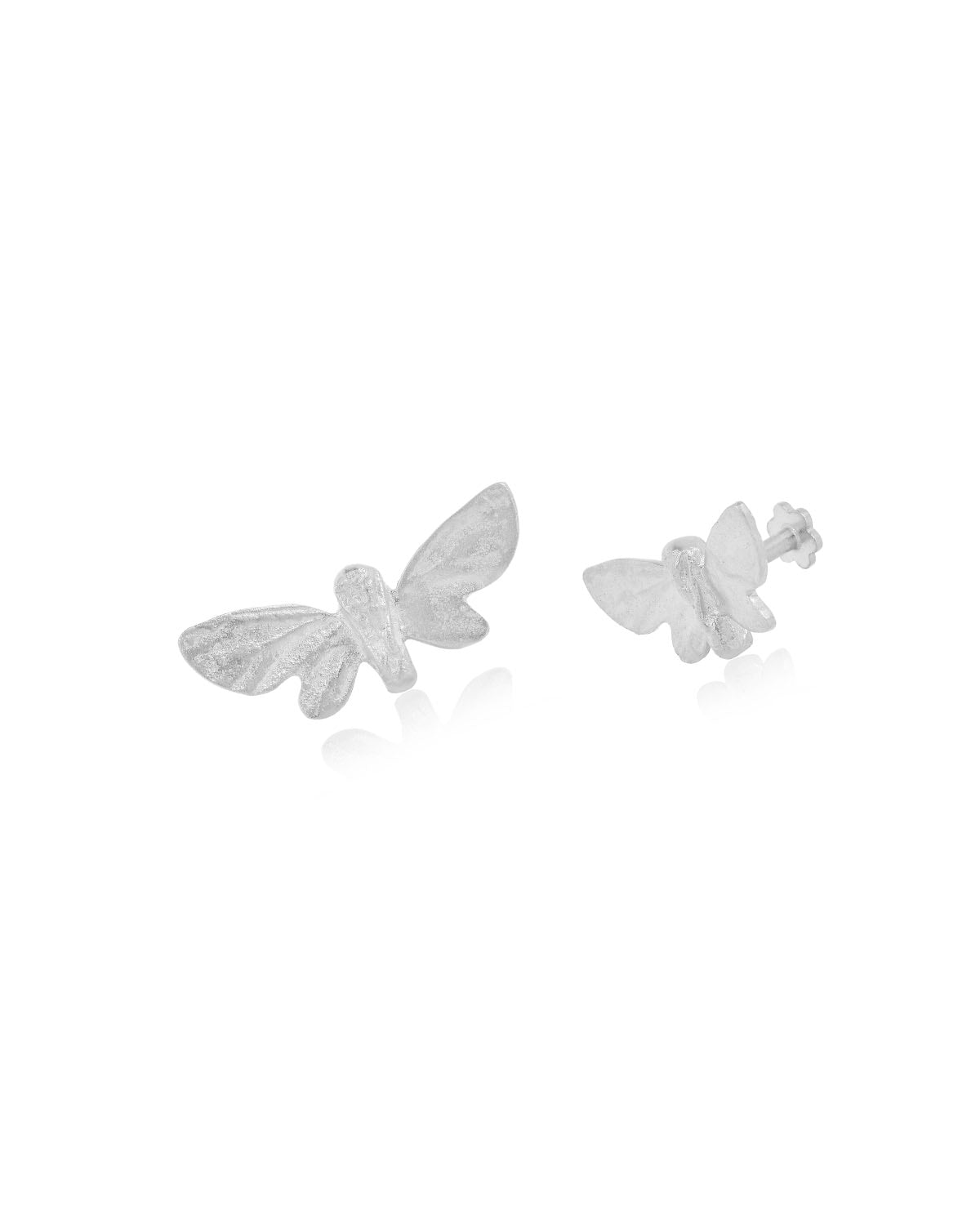 Sterling silver butterfly stud earrings symbolizing freedom and transformation