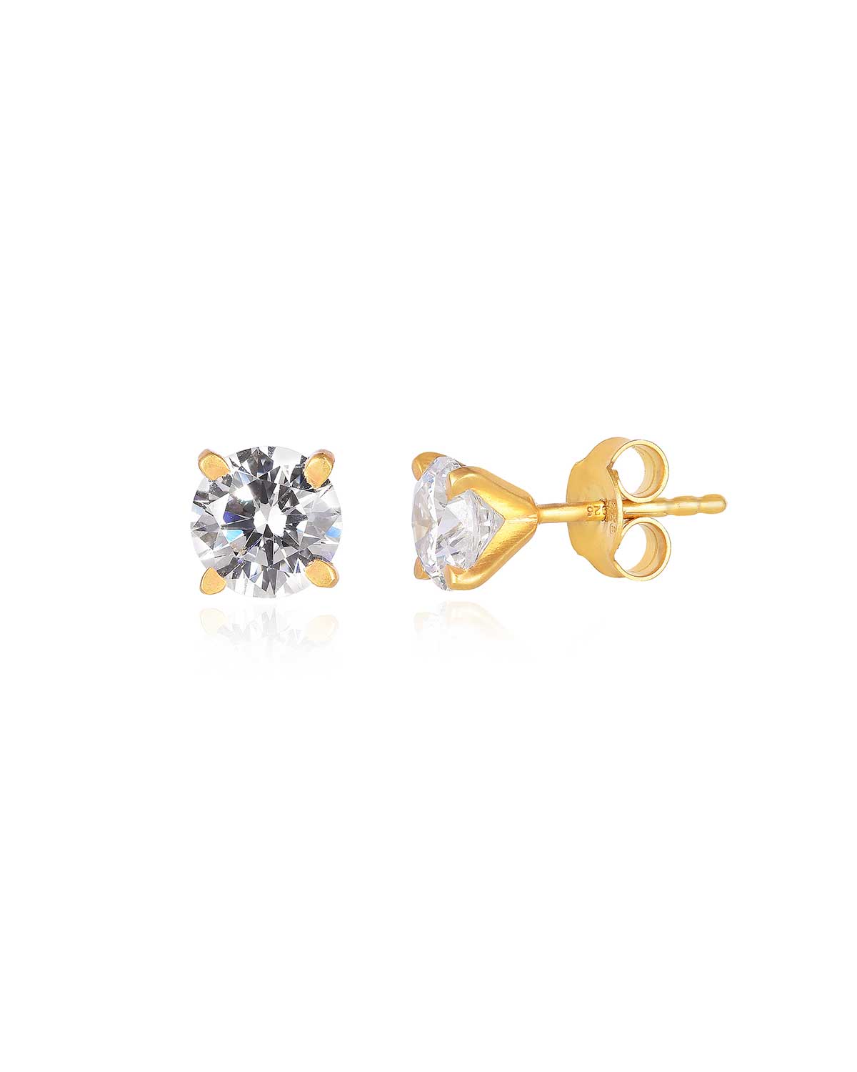 "Fizzy" Diamond Gold Studs