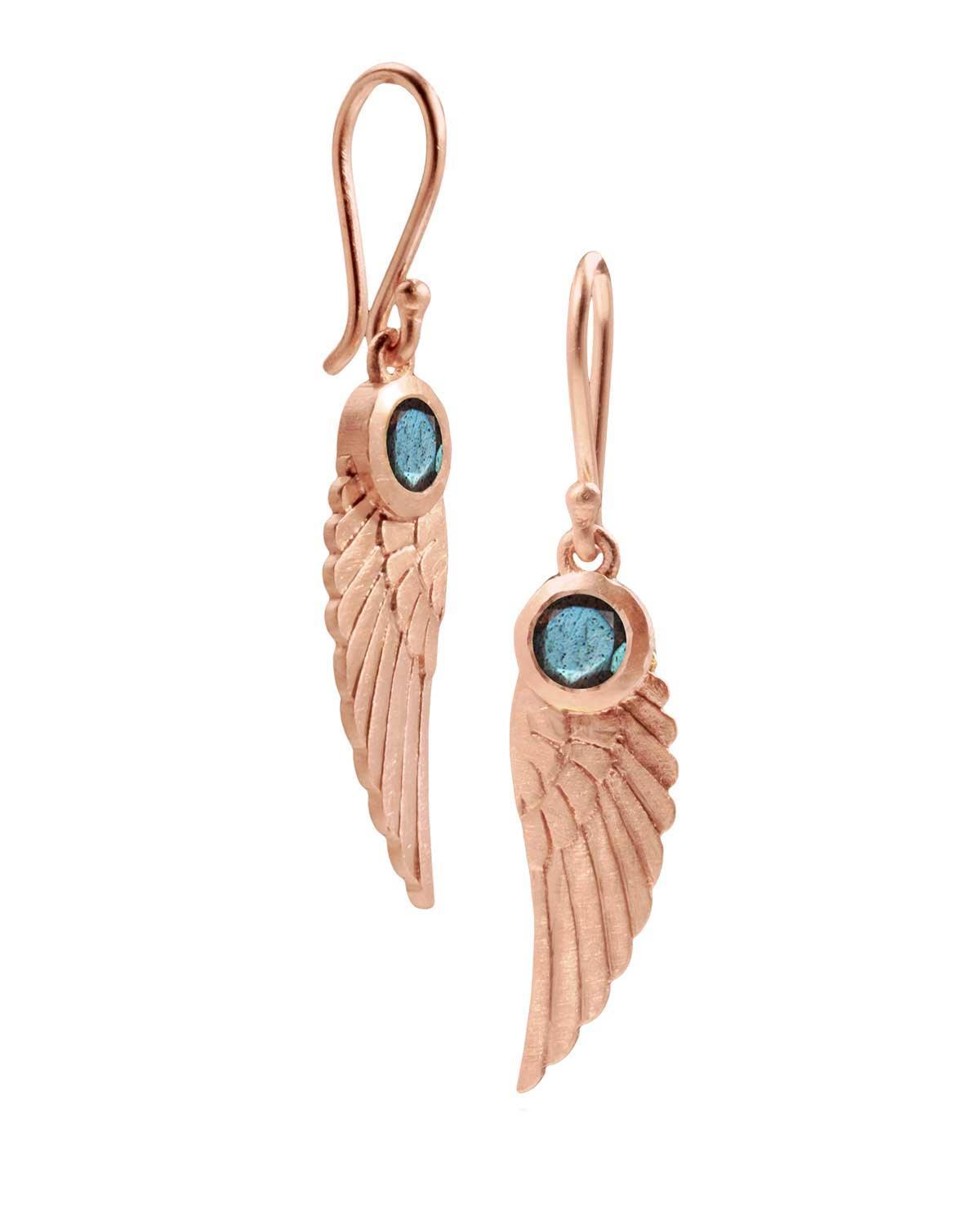 Angel Wing Gold Earrings - Moon London