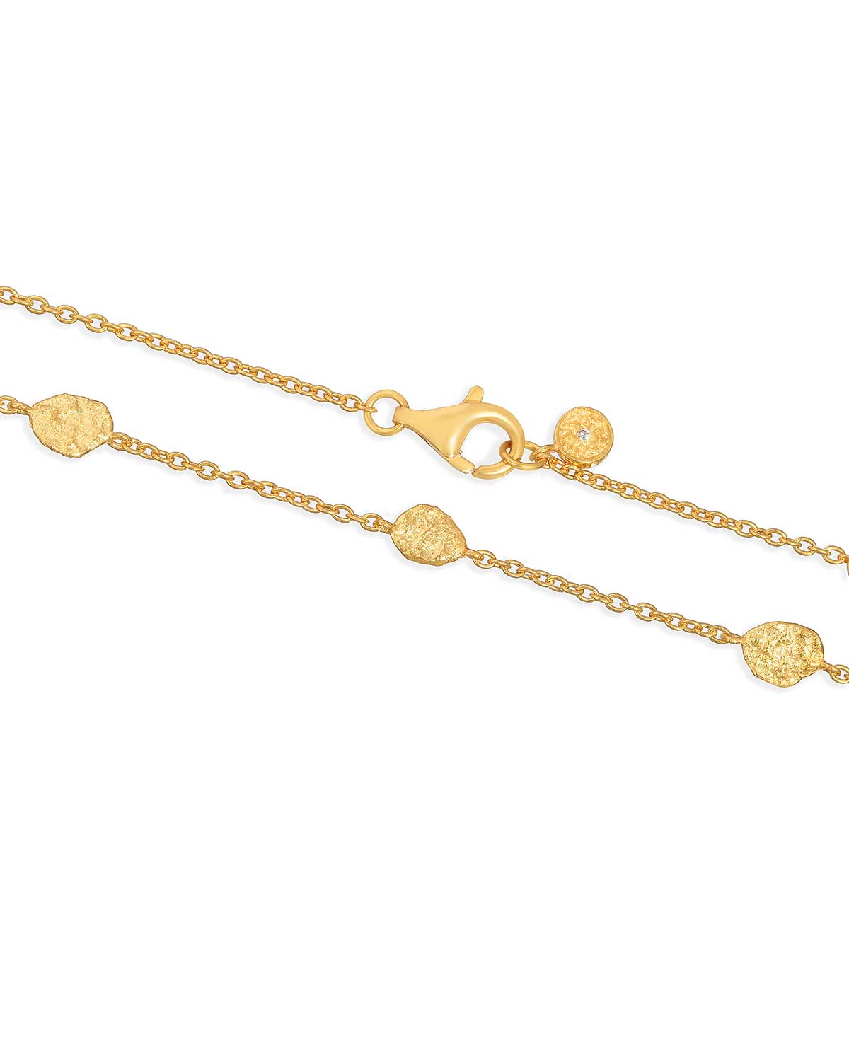 Mini Gold Vermeil Disk Adjustable Necklace