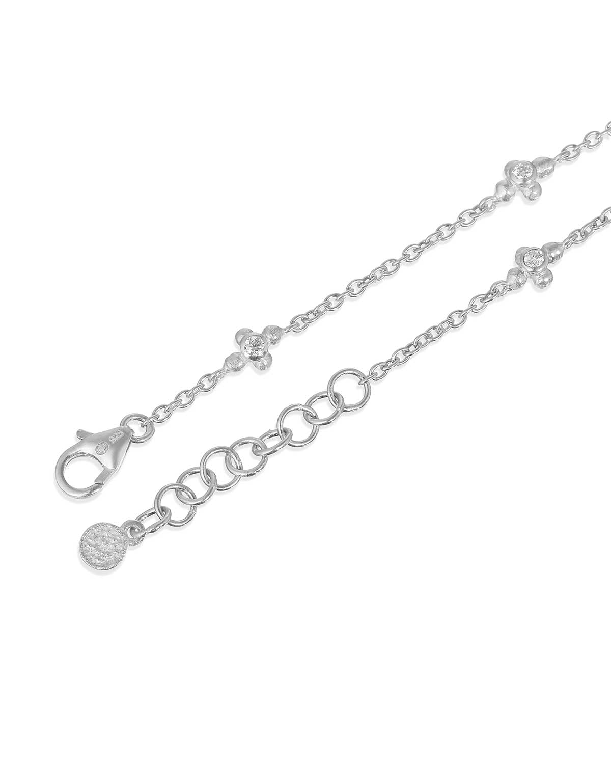 Mini Blue Topaz Sterling Silver Adjustable Necklace