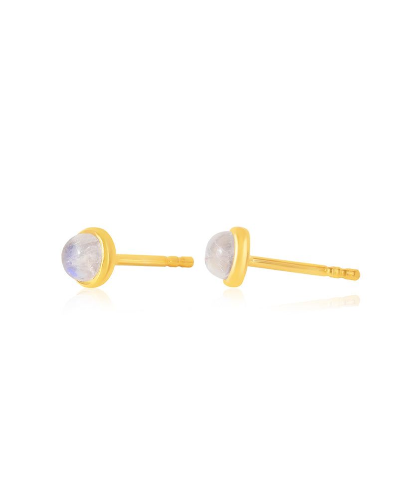 The Dwarf Moonstone Stud Earrings