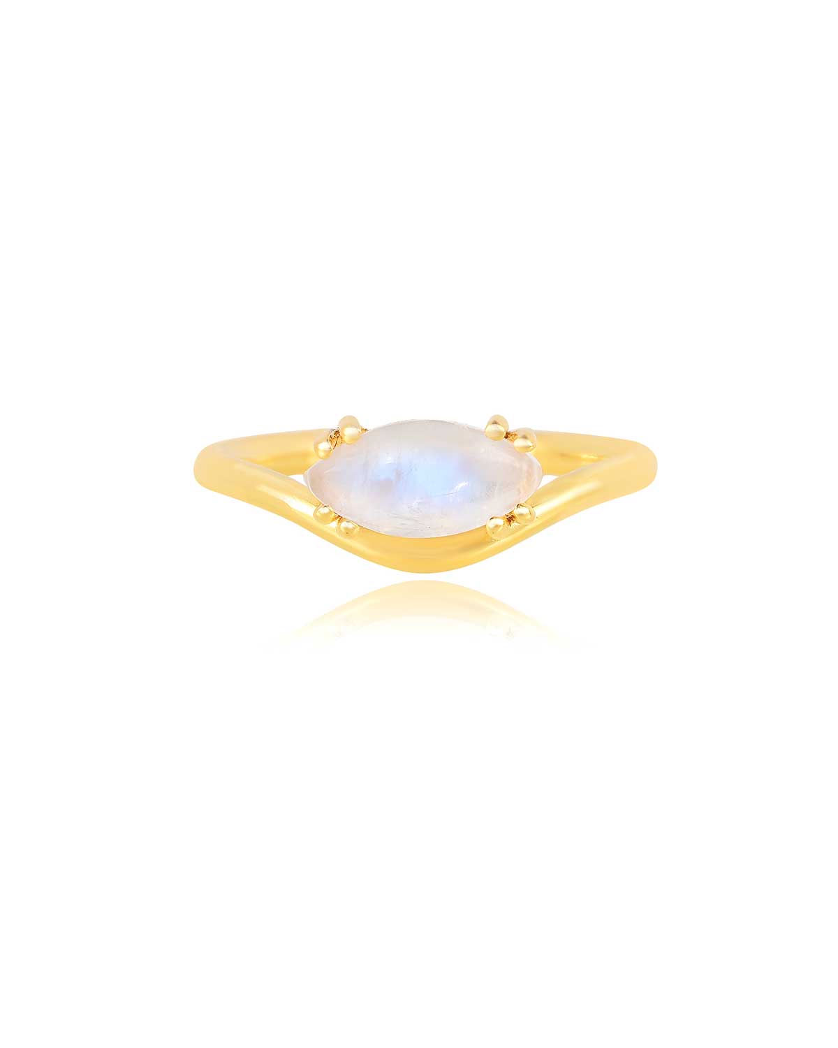 Moon Rainbow Marquise Gold Vermeil Ring