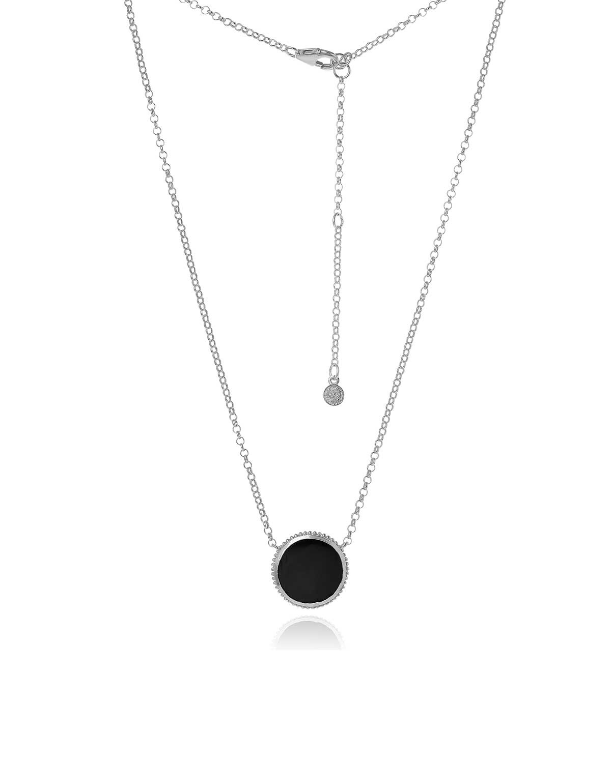 "Tranquillity" Black Spinel Silver Necklace