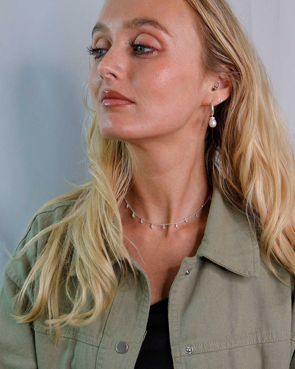 "Tranquility" Pearl Silver Necklace