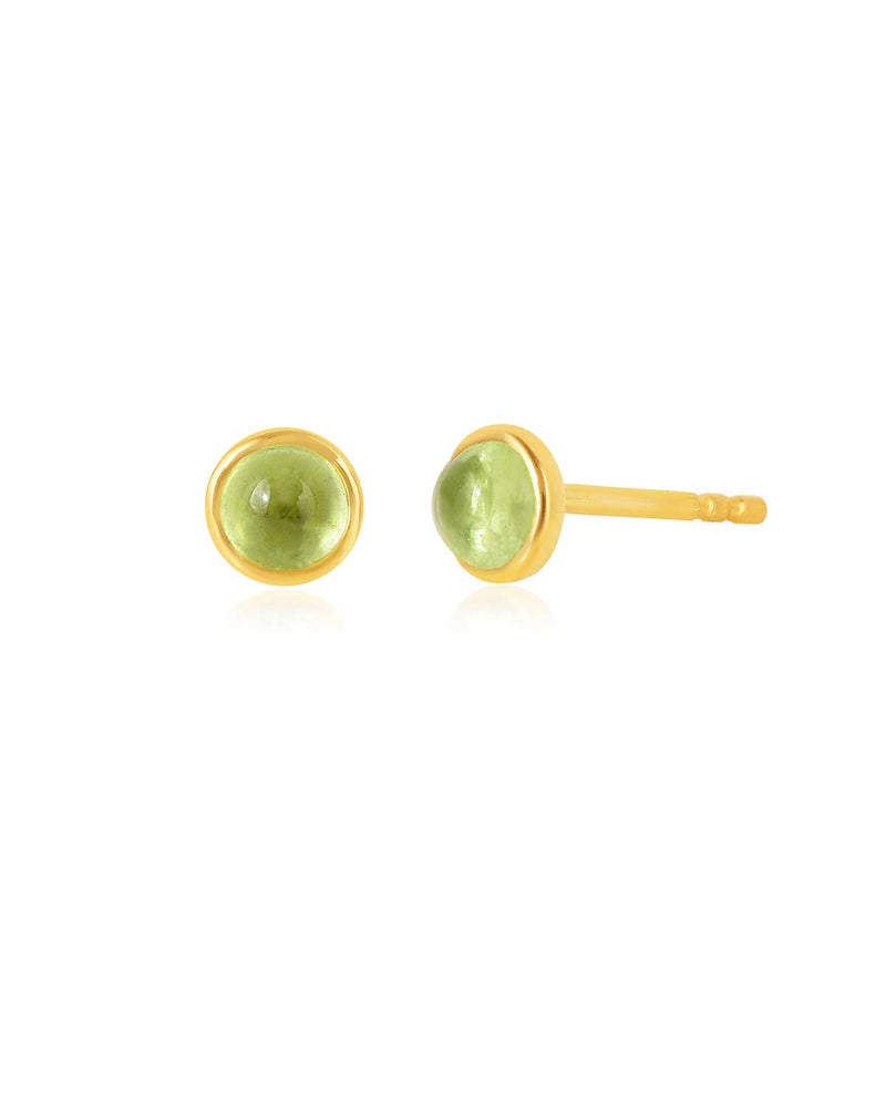 The Dwarf Peridot gold & Silver Stud Earrings