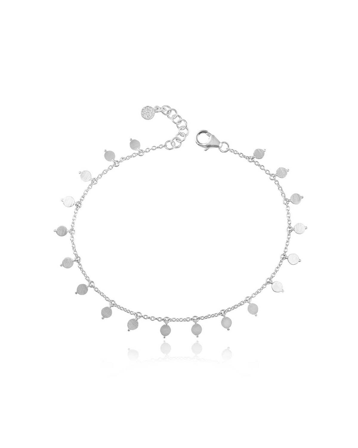 Exceptionally Cute Multi Disk Silver Bracelet - Moon London