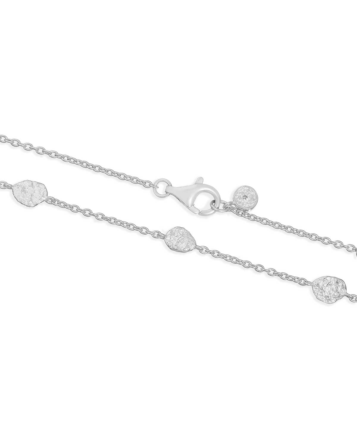 Mini Sterling Silver Disk Adjustable Necklace