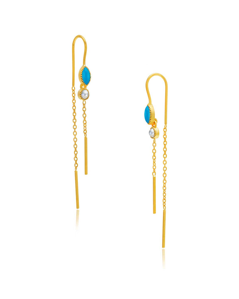 The 'Himalia' Mix-Gem Gold Vermeil Earrings