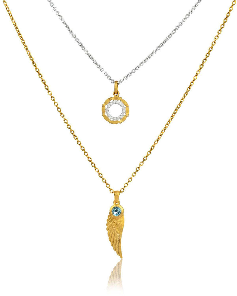 Angel Wing Healing Gemstone Necklaces - Moon London