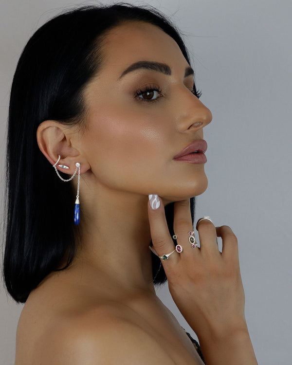 Exceptional Lapis Lazuli Silver Earrings