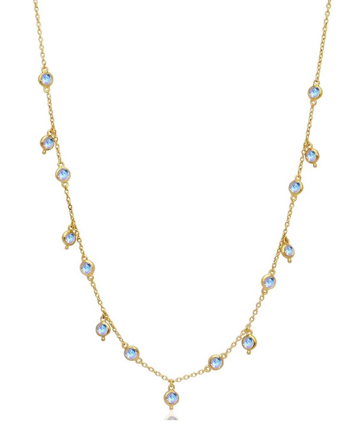 Contemporary Moonstone Gold Necklace - Moon London