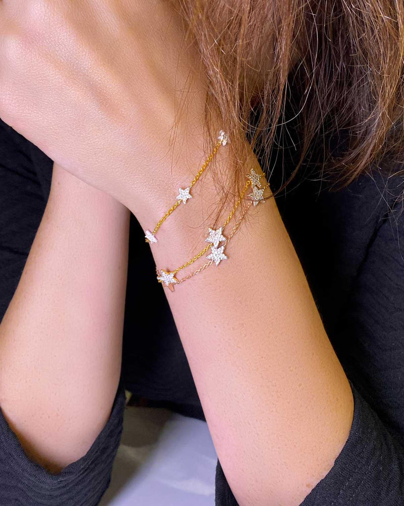The show Stopper Star Silver Bracelet - Moon London