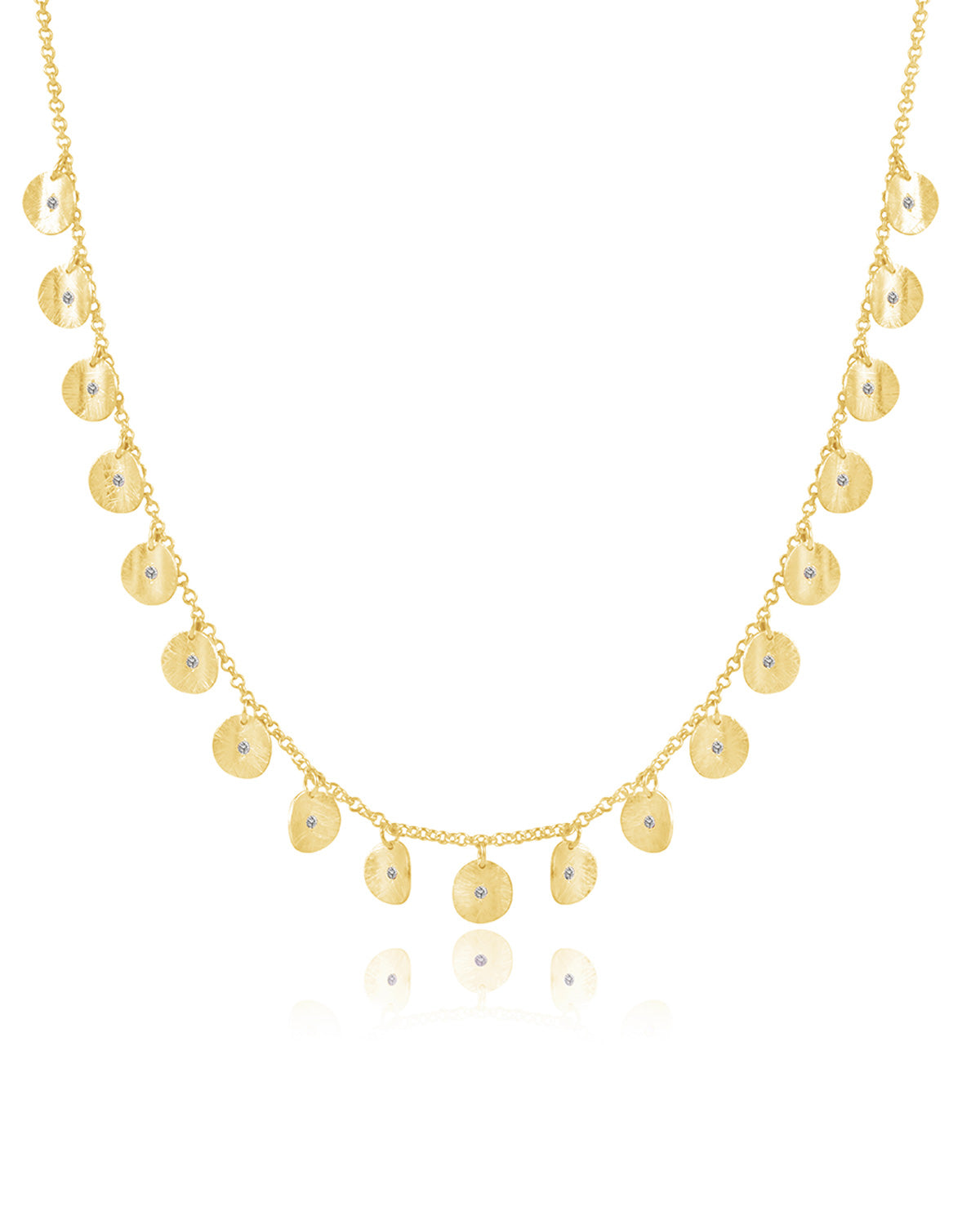 Helena Amethyst & Crystals Gold Necklace - Moon London