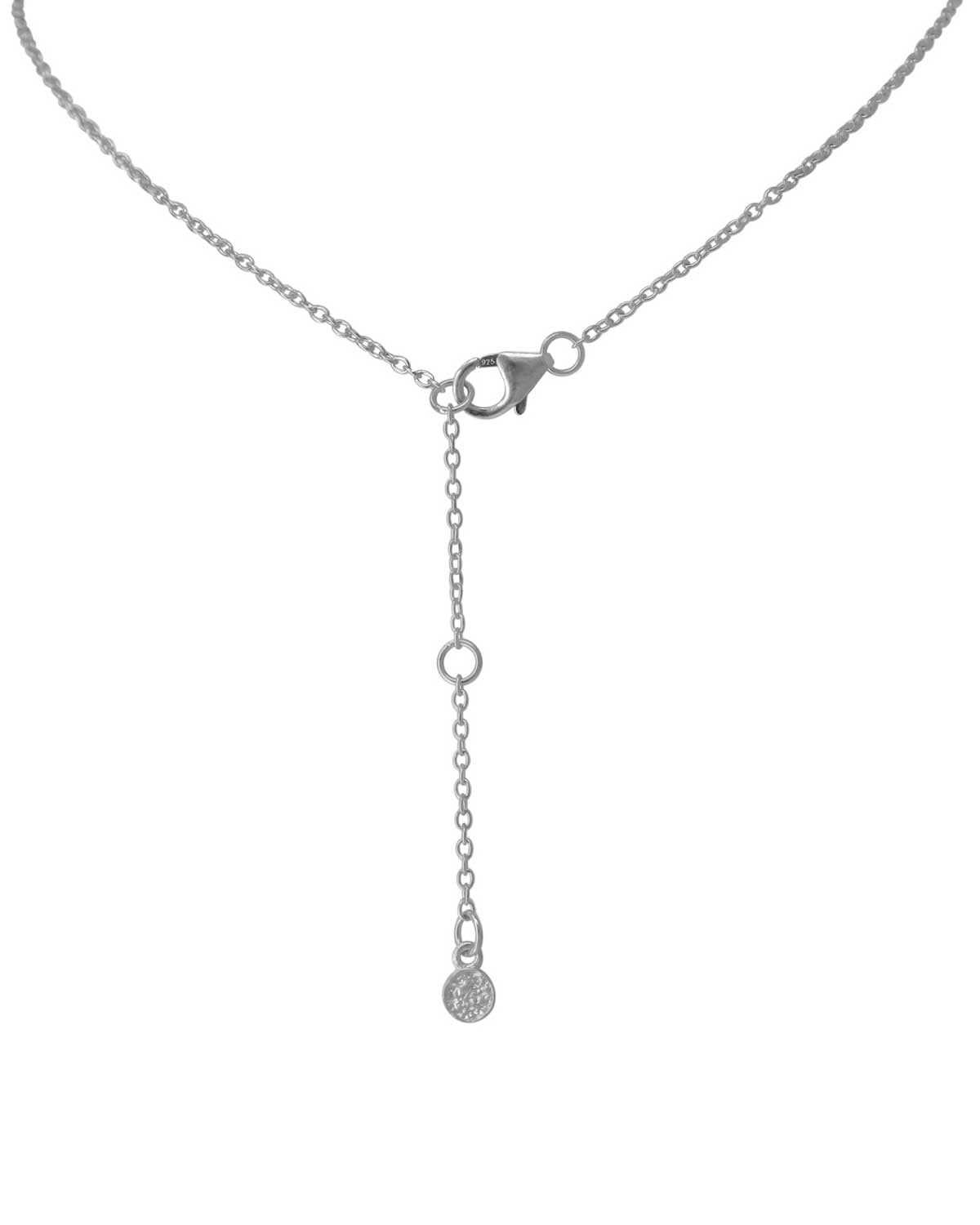 Silver necklace highlighting fine craftsmanship and gemstone arrangement
