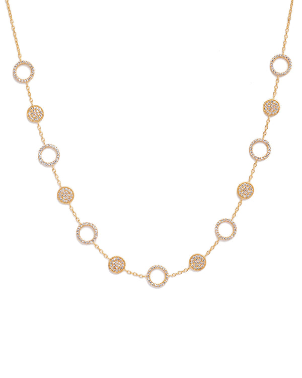 Glimmering Crystals Gold Vermeil Necklace
