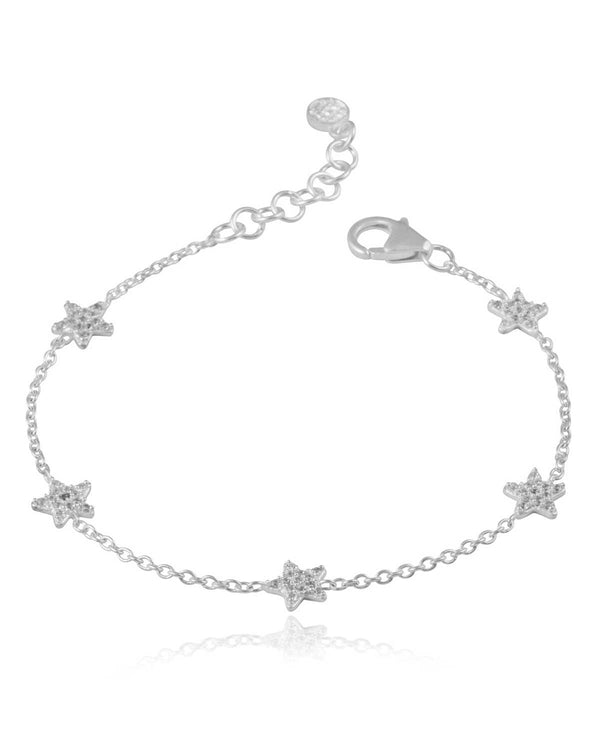 The show Stopper Star Silver Bracelet - Moon London